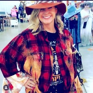One of a kind Upcycled Flannel by Texas Trash